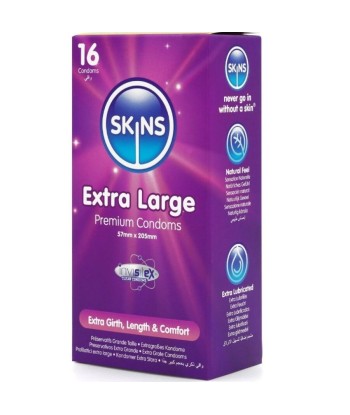 SKINS - TAMAÑO XL PRESERVATIVOS PREMIUM PACK 16