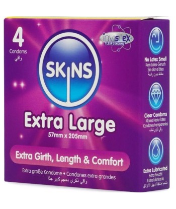 SKINS - TAMAÑO XL PRESERVATIVOS PREMIUM PACK 4