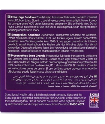SKINS - TAMAÑO XL PRESERVATIVOS PREMIUM PACK 4