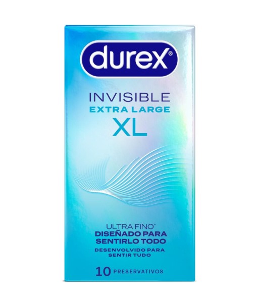 DUREX - PRESERVATIVOS INVISIBLE XL 10 UNIDADES DUREX - PRESERVATIVOS INVISIBLE XL 10 UNIDADES
