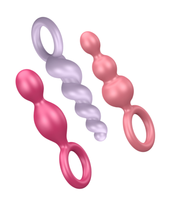 SATISFYER - ANAL PLUGS SET 3 PCS TRICOLOR