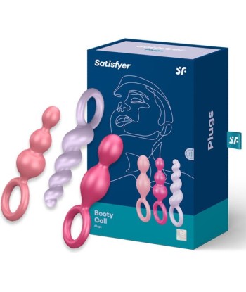 SATISFYER - ANAL PLUGS SET 3 PCS TRICOLOR
