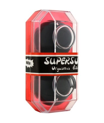 SEVEN CREATIONS - SUPERSOFT BOLAS ORGASMICAS NEGRO