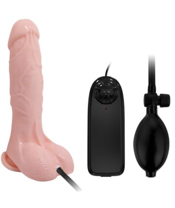 BAILE - DILDO REALÍSTICO VIBRADOR E INFLABLE 18.8 CM