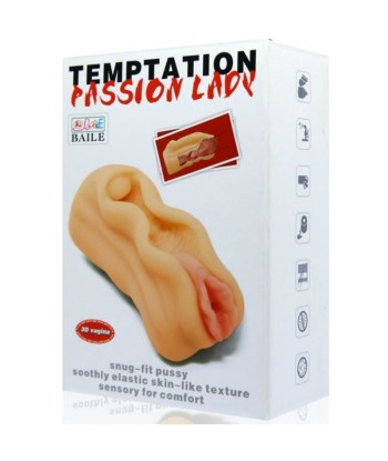 BAILE - MINI MASTURBADOR MASCULINO DISEÑO LABIOS VAGINA