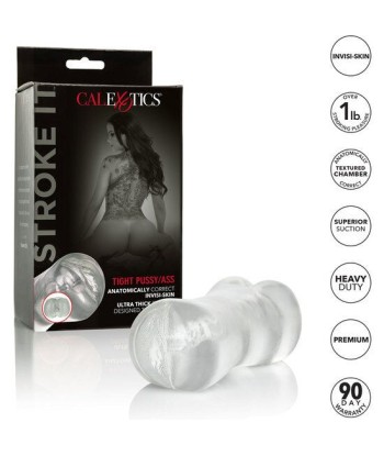 CALEXOTICS - STROKE IT MASTURBADOR VAGINA-ANO TRASLÚCIDO