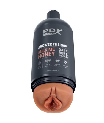 PDX PLUS - MASTURBADOR STROKER DISEÑO DISCRETO DE BOTE CHAMPU MILK ME HONEY CARAMELO