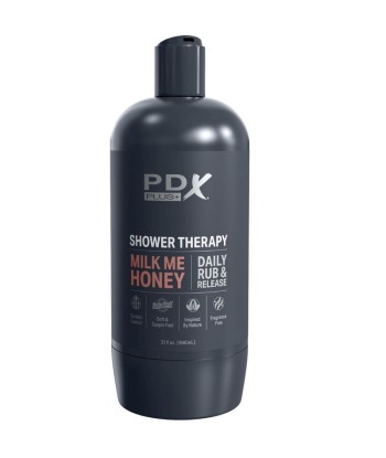 PDX PLUS - MASTURBADOR STROKER DISEÑO DISCRETO DE BOTE CHAMPU MILK ME HONEY CARAMELO