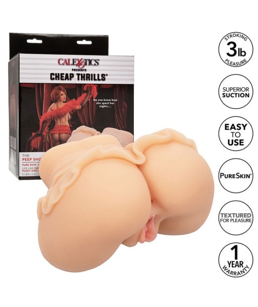 CALEXOTICS - THE PEEP SHOW GIRL DOBLE MASTURBADOR REALÍSTICO NATURAL
