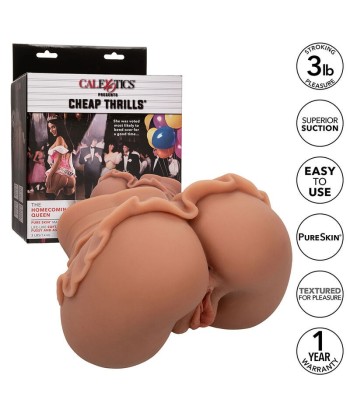 CALEXOTICS - THE HOMECOMING QUEEN DOBLE MASTURBADOR REALÍSTICO CARAMELO