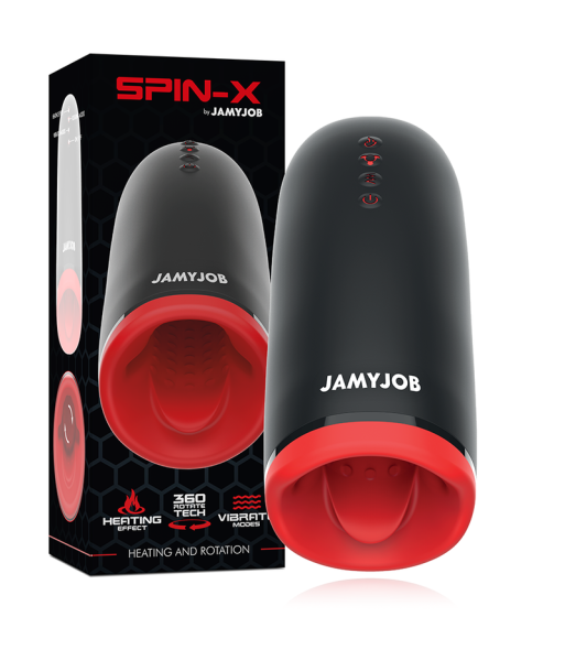 JAMYJOB - SPIN-X MASTURBADOR CON ROTACIÓN Y FUNCIÓN CALOR