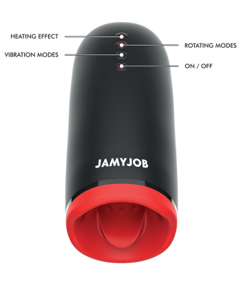 JAMYJOB - SPIN-X MASTURBADOR CON ROTACIÓN Y FUNCIÓN CALOR