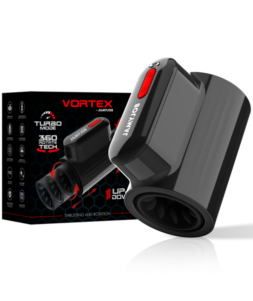 JAMYJOB - VORTEX MASTURBADOR TURBO CON EMPUJE Y ROTACIÓN 360 UP AND DOWN