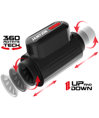 JAMYJOB - VORTEX MASTURBADOR TURBO CON EMPUJE Y ROTACIÓN 360 UP AND DOWN