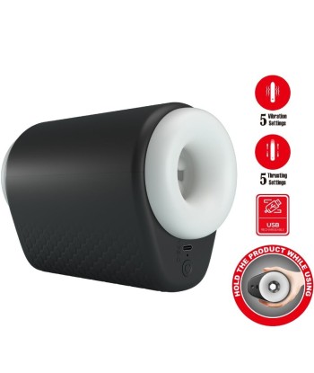 PRETTY LOVE - DJ GIRL MASTURBADOR MASCULINO CON VIBRACIÓN 5 CONFIGURACIONES NEGRO