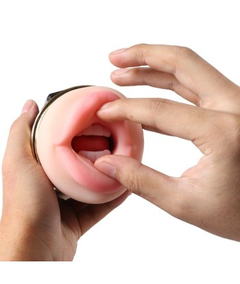 SHEQU - KAY MASTURBADOR DOBLE CON VIBRACIÓN DUAL BOCA Y VAGINA