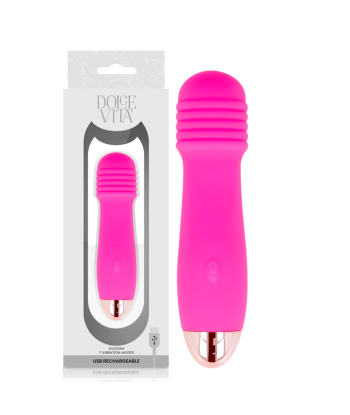 DOLCE VITA - VIBRADOR RECARGABLE THREE ROSA 7 VELOCIDADES