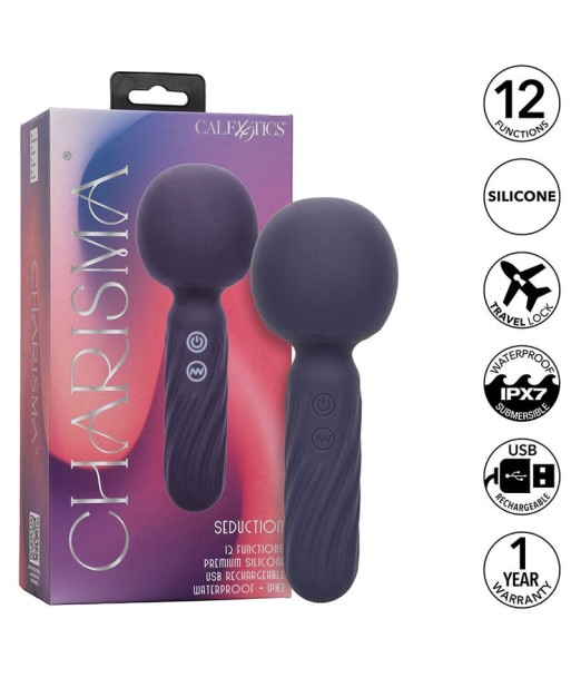 CALEXOTICS - CHARISMA SEDUCTION MASAJEADOR 12 FUNCIONES 17,75 CM X 6,25 CM MORADO
