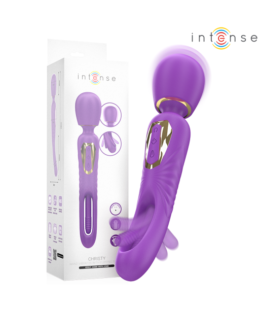 INTENSE - CHRISTY VIBRADOR WAND CON LENGUA GIRATORIA