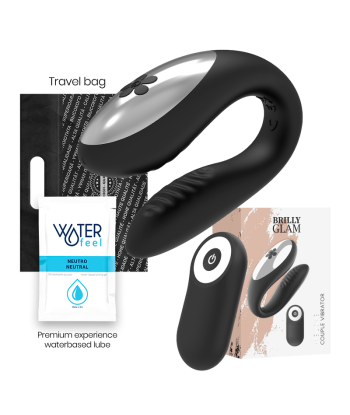 BRILLY GLAM - WE LOVE VIBRADOR PARA PAREJAS CONTROL REMOTO NEGRO