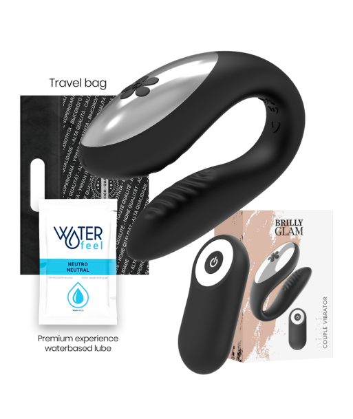 BRILLY GLAM - WE LOVE VIBRADOR PARA PAREJAS CONTROL REMOTO NEGRO BRILLY GLAM - WE LOVE VIBRADOR PARA PAREJAS CONTROL REMOTO NEGRO