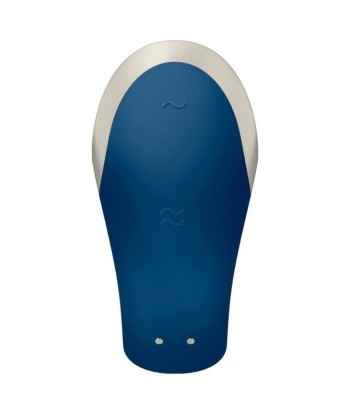 SATISFYER - APP DOUBLE LOVE VIBRADOR PAREJAS LUXURY AZUL