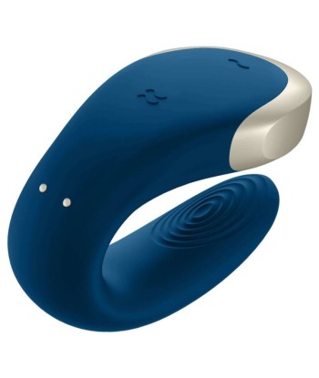 SATISFYER - APP DOUBLE LOVE VIBRADOR PAREJAS LUXURY AZUL