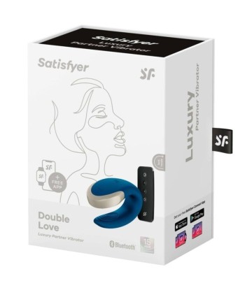 SATISFYER - APP DOUBLE LOVE VIBRADOR PAREJAS LUXURY AZUL