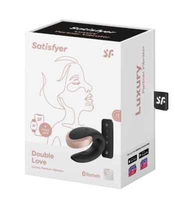 SATISFYER - APP DOUBLE LOVE VIBRADOR PAREJAS LUXURY NEGRO