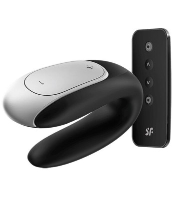 SATISFYER - DOUBLE FUN PARTNER VIBRADOR NEGRO