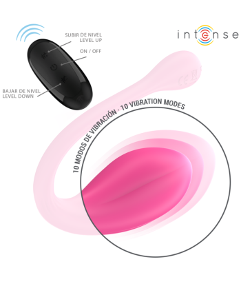 INTENSE - JANICE VIBRADOR U DOBLE ESTIMULACIÓN 10 VIBRACIONES ROSA CONTROL REMOTO