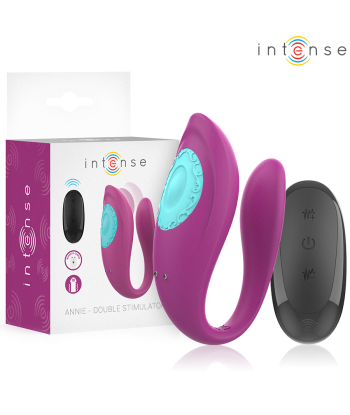 INTENSE - ANNIE ESTIMULADOR and VIBRADOR FORMA DE U MORADO CONTROL REMOTO