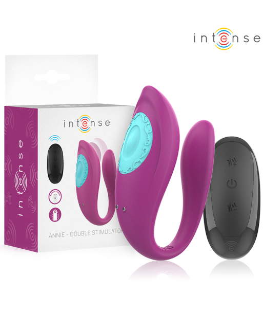 INTENSE - ANNIE ESTIMULADOR and VIBRADOR FORMA DE U MORADO CONTROL REMOTO INTENSE - ANNIE ESTIMULADOR and VIBRADOR FORMA DE U MORADO CONTROL REMOTO