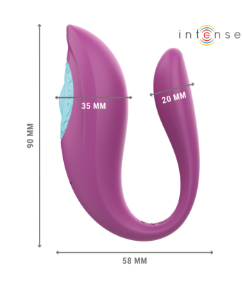 INTENSE - ANNIE ESTIMULADOR and VIBRADOR FORMA DE U MORADO CONTROL REMOTO