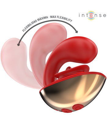 INTENSE - MARIAH VIBRADOR and ESTIMULADOR EN FORMA DE U 10 VIBRACIONES ROJO