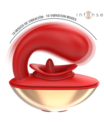 INTENSE - MARIAH VIBRADOR and ESTIMULADOR EN FORMA DE U 10 VIBRACIONES ROJO