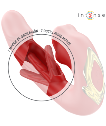 INTENSE - NATHY VIBRADOR DOBLE CON BOCA ESTIMULADORA MULTIFUNCIÓN ROJO