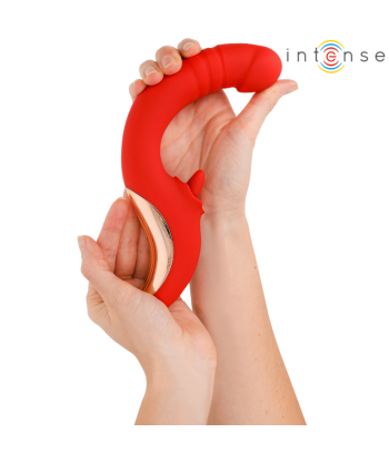 INTENSE - PAULINA VIBRADOR and ESTIMULADOR EN FORMA DE U ROJO