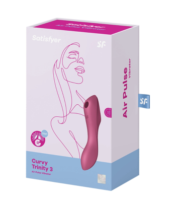 SATISFYER - CURVY TRINITY 3 ESTIMULADOR Y VIBRADOR ROJO