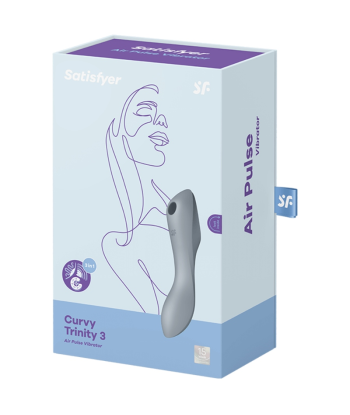 SATISFYER - CURVY TRINITY 3 ESTIMULADOR Y VIBRADOR GRIS