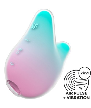 SATISFYER - MERMAID VIBES ESTIMULADOR and VIBRADOR MENTA Y ROSA