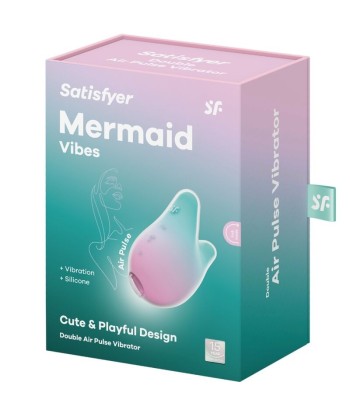 SATISFYER - MERMAID VIBES ESTIMULADOR and VIBRADOR MENTA Y ROSA