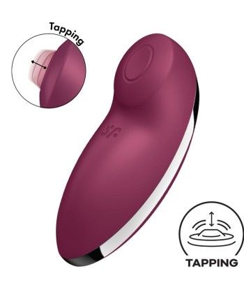 SATISFYER - TAP and CLIMAX 2 VIBRADOR and ESTIMULADOR ROJO