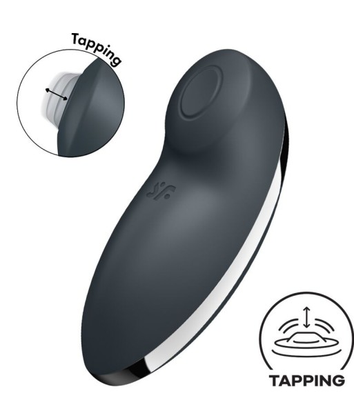 SATISFYER - TAP and CLIMAX 2 VIBRADOR and ESTIMULADOR GRIS SATISFYER - TAP and CLIMAX 2 VIBRADOR and ESTIMULADOR GRIS