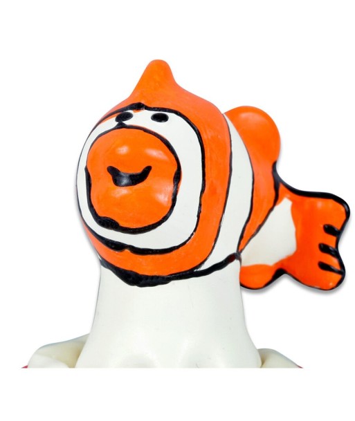 CONDOMERIE - PRESERVATIVO DECORATIVO PINTADO A MANO PESCADO NARANJA
