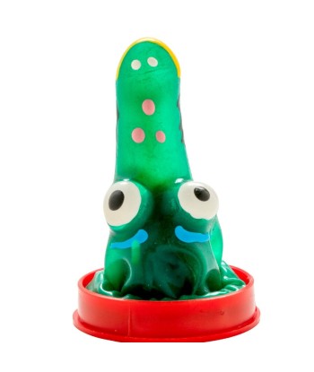 CONDOMERIE - PRESERVATIVO DECORATIVO PINTADO A MANO COCODRILO MODELO 1