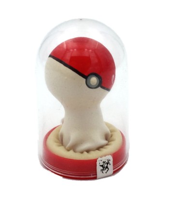 CONDOMERIE - PRESERVATIVO DECORATIVO PINTADO A MANO POKEBOLA ROJO-BLANCO