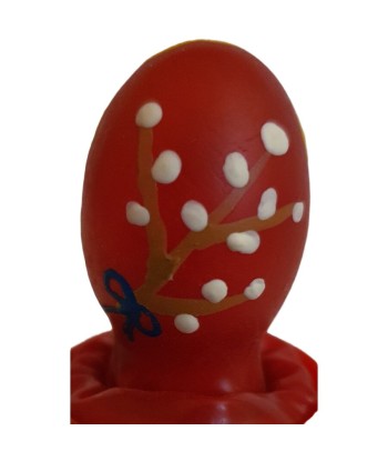CONDOMERIE - PRESERVATIVO DECORATIVO PINTADO A MANO HUEVO DE PASCUA ROJO