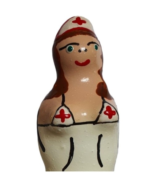 CONDOMERIE - PRESERVATIVO DECORATIVO PINTADO A MANO ENFERMERA MORENA