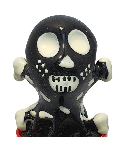 CONDOMERIE - PRESERVATIVO DECORATIVO PINTADO A MANO CALAVERA NEGRA MODELO 2
